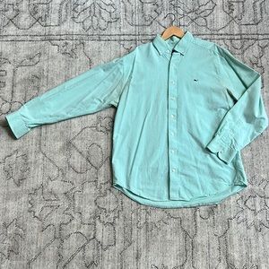 Vineyard Vines Pastel Green Classic Fit Whale Shirt